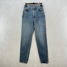 Vintage Lee Jeans Womens 9 Blue High Rise Tapered Leg Denim Mom Fit 90s Faded