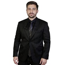 VINTAGE 80s Hugo Boss Black Tuxedo Jacket Made in West Germany Men's US Size 42L