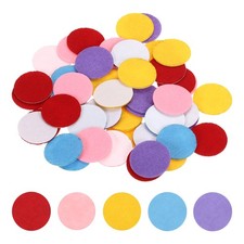 100 Pcs Adhesive Felt Circles, 1.5" Round Non-Woven Felt Stickers, 5 Colors