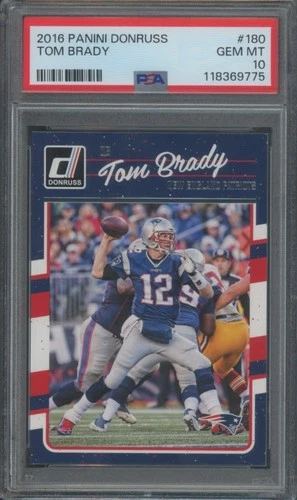 2016 Panini Donruss Football Tom Brady #180 PSA 10