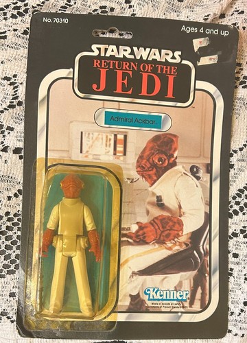 Star Wars Return of the Jedi Admiral Ackbar Vintage Figur neuwertig auf Karte 1983