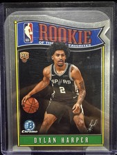 2025 Bowman Dylan Harper Rookie Of The Year Favorites Chrome Die Cut SPURS RC SP