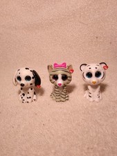 TY Beanie Boos Mini Boo Fetch Kiki Tundra Dog Cat Tiger Lot of 3 Figures