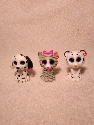 TY Beanie Boos Mini Boo Fetch Kiki Tundra Dog Cat Tiger Lot of 3 Figures 