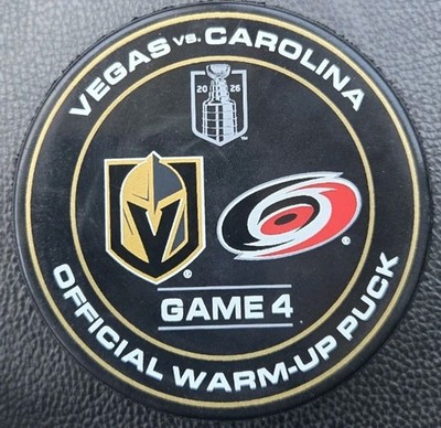 VEGAS KNIGHTS HURRICANES STANLEY CUP FINAL 2026 GAME 4 WARM UP PUCK