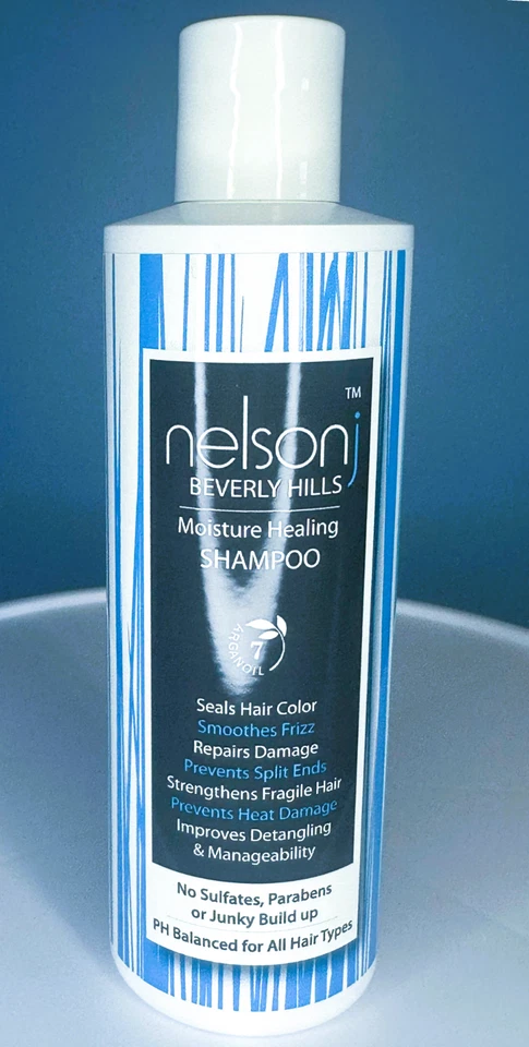 ❤️Champú y acondicionador curativo hidratante Nelson J Becerly Hills 8 oz-TAMAÑO COMPLETO ❤️ Foto 3 de 4