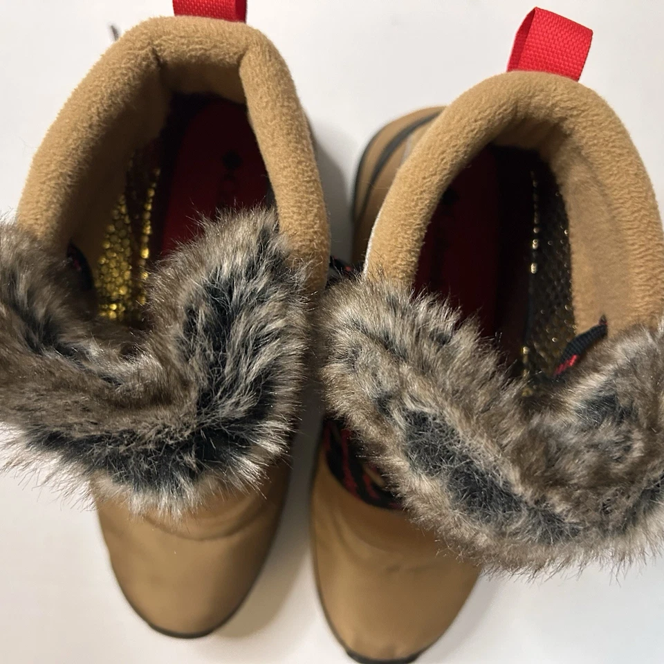 Botas de nieve de invierno Columbia para mujer talla 9,5 - aisladas de piel sintética tostadas Foto 4 de 4