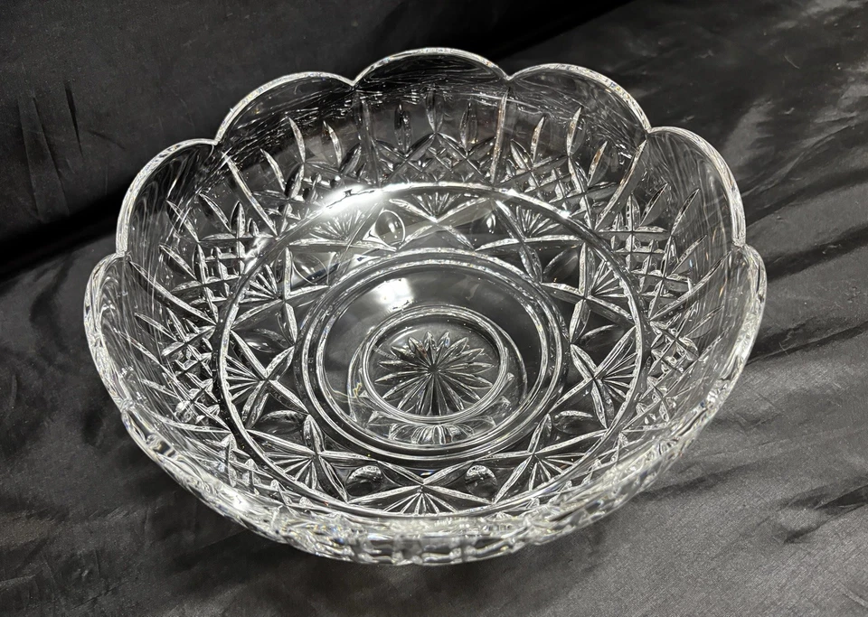 RARE Waterford Crystal Lismore 50th Anniversary 10” Centerpiece Bowl, Scalloped - Image 4 of 4
