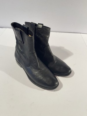 Frye Women s Shortie Boots 8.5M Black Leather Western  Ankle Booties 3479261 CAM