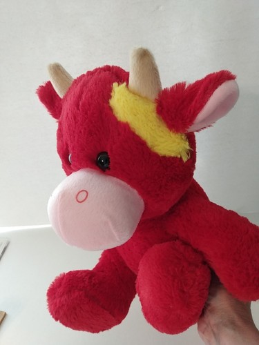 Red Cow Bull Plush A&A Global calf stuffed animal 2021 farm decor - Picture 9 of 14