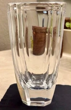 Vintage Heavy Thick Orrefors Crystal Clear Vase Signed 2670/151