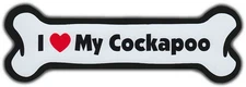 Dog Bone Magnet: I LOVE MY COCKAPOO | Dogs Doggy Puppy | Car Automobile
