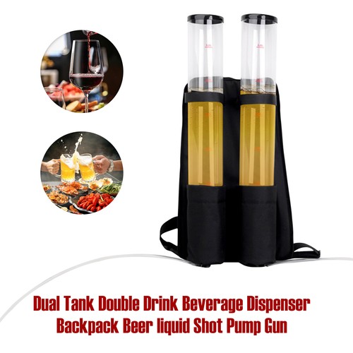 Zaino acrilico doppio serbatoio dispenser birra per bevande liquide bevande dispenser US - Foto 14 di 16