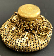 Vintage Metal Mesh HOBO BEGGARS BAG Purse ACCORDION EXPANDABLE OPENING Gold Tone