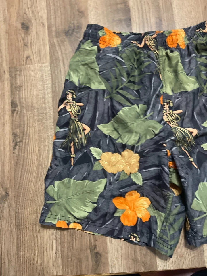 Breakwater Shorts, Men's Size Medium, Multicolor, Swim Trunks, Hawaiian Themed - Image 3 of 4