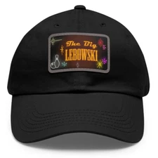 The Big Lebowski Dad Hat The Dude Movie Leather Patch Cap for Bowling Film Fans