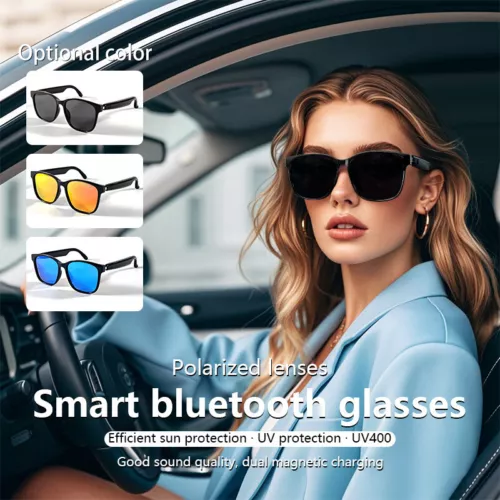 Occhiali da sole smart audio bluetooth nuova moda auricolari aperti 2 altoparlanti - Foto 1 di 16