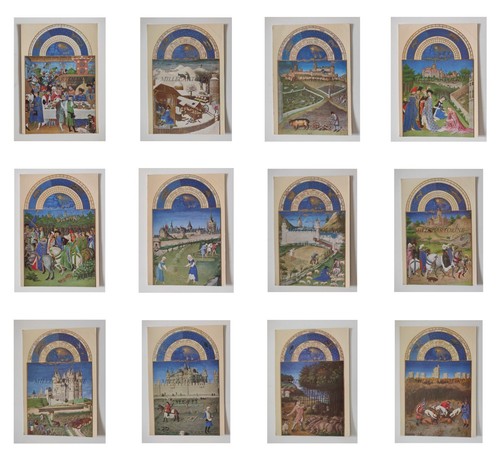 LES TRES RICHES HEURES DU DUC DE BERRY - Lotto 12 Cartoline Nomis France - 第 1/2 張圖片
