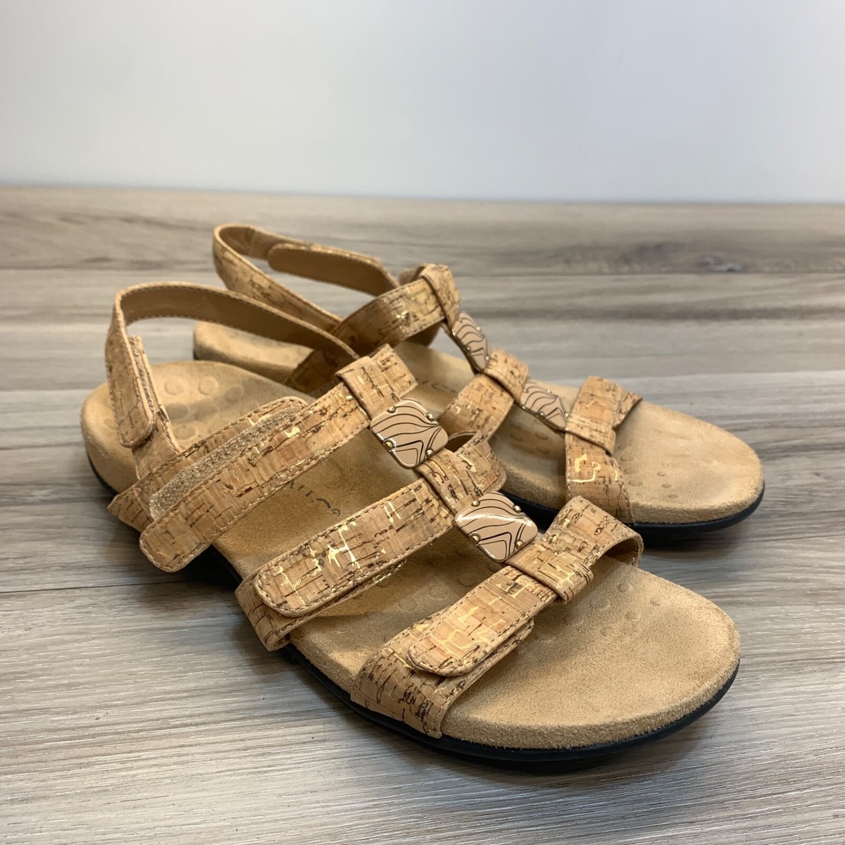 vionic Amber Adjustable Sandal Size 10 Brown Shoes strappy womens