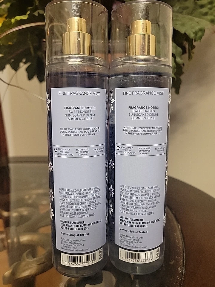 2 (Dos) "DENIM & MARGARITAS Fragancia Fina Nieblas de Bath Body Works, 8 fl. oz cada una Foto 2 de 3