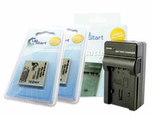 2x Battery + Charger for Fujifilm FinePix F810 Zoom Digital Camera 750mAh, 3.7V