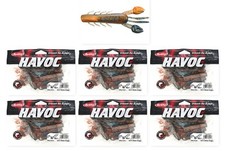 (6) Unopened Bags Berkley Havoc 3 1/2" Skeet Reece Slop Craw Perfection Blue Flk