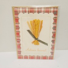 Pier 1 Autumn Harvest Corn Stalk Blank Greeting Card