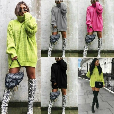 polo neck jumper dress