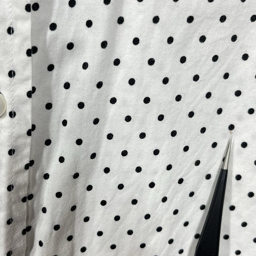 Grayson The Hero Shirt Womens 4 L White Polka Dot Button Up LS Capsule Wardrobe - Picture 7 of 12