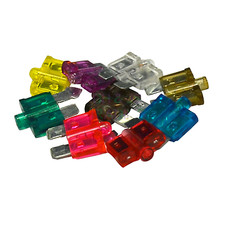 16 x LED Standard Glow Blow Blade Fuses 3 4 5 7.5 10 15 25 30 Amp Fuse Car Auto