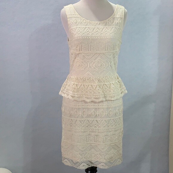 chinese dress ladies Mona Crochet Lace Dress in Cream US8 / Cream main image 1