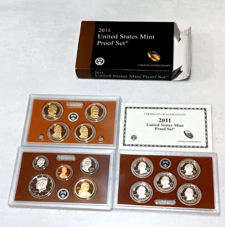 2011-S U. S. Mint Proof Set 14 Coins with COA and Original Box Clad - Image 2 of 3