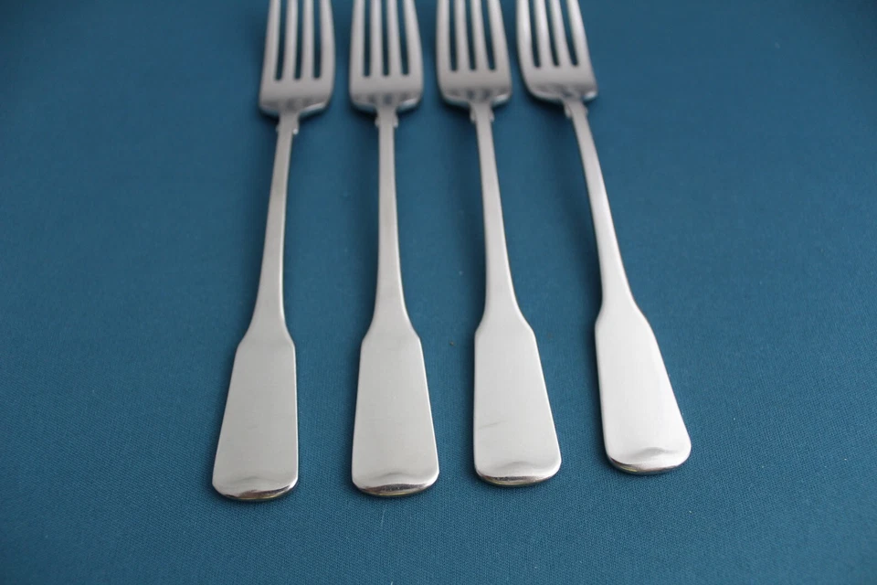 4 Tenedores de Cena Oneida CUBO COLONIAL AMERICANO Satinado Inoxidable 7 1/4" Foto 2 de 4