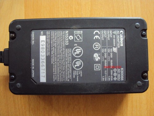 Original Canon AC Adapter K30088 AD-360 U Netzteil Drucker Netzkabel - Bild 3 von 3