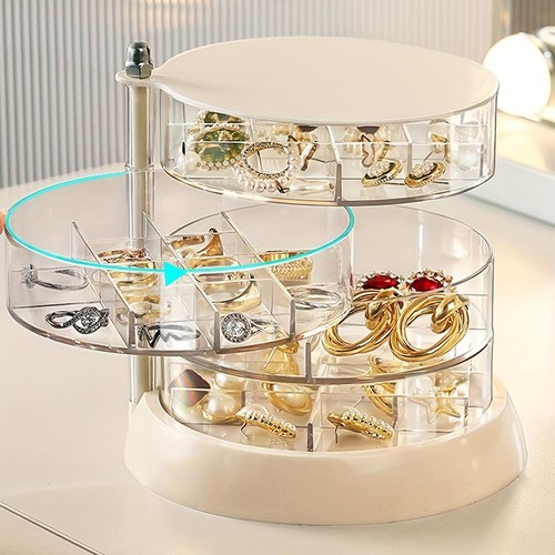 Organizer Scatola Gioielli Plastica 5 Strati Collana Rotonda Multicolore Moderna Media - Foto 16 di 26