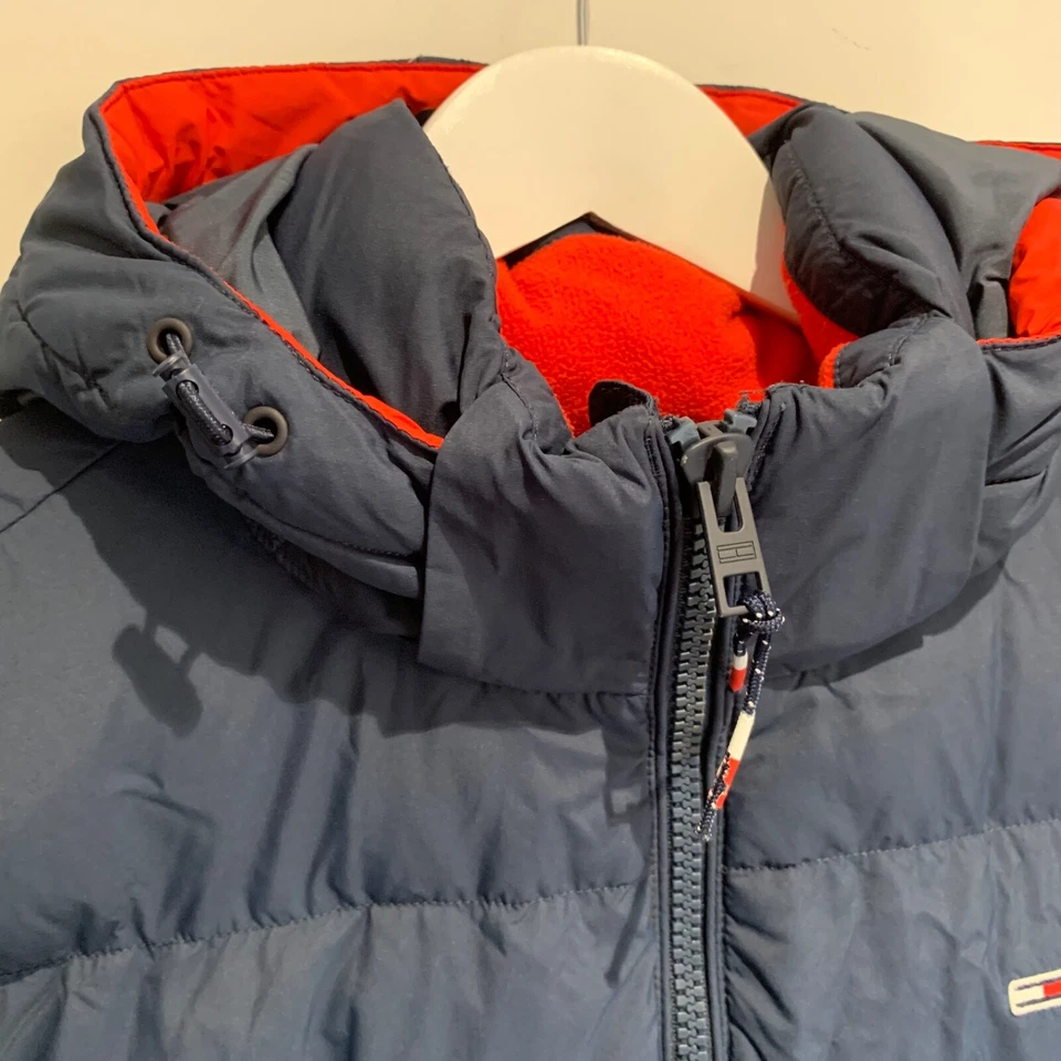 Tommy Jeans MEN'S padded JACKET  S VGC down fill Hilfiger navy classic - Image 2 of 4
