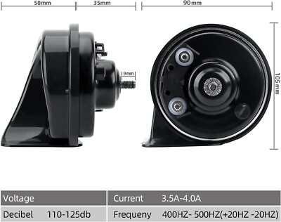 MrHorn 12v Eletric Horns for Ford ESCORT ESCAPE MUSTANG FOCUS MONDEO TAURUS EDGE
