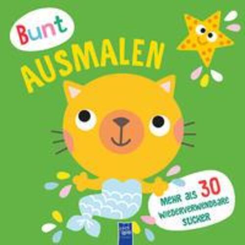 Thumbnail - Bunt Ausmalen (cover Grün / Meerkatze) | Taschenbuch | 32 S. | Deutsch
