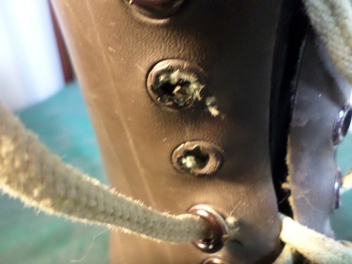 Botas de goma con cordones aisladas a media pantorrilla para hombre - talla 11 - Imagen 10 de 11