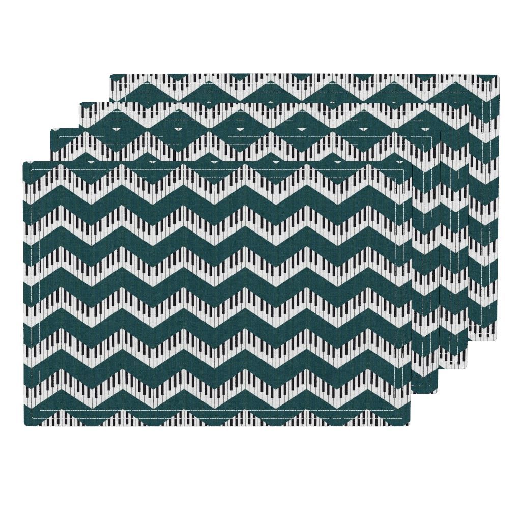 Cloth Placemats Chevron Keyboard Musician Music Synthesizer Pianoforte Set of 4 Cloth Cloth Cloth Placemats Chevron Keyboard Musician Music Synthesizer Pianoforte Set of 4 02a096