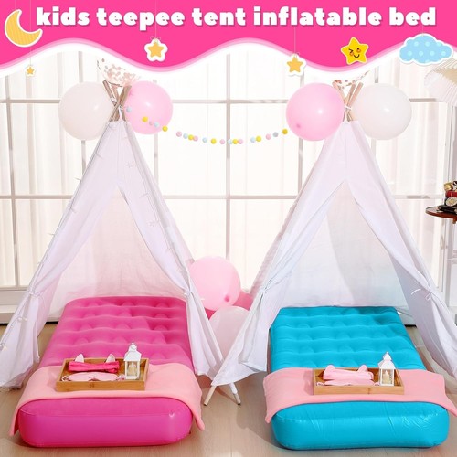 4 Pack Kids Air Mattress - Inflatable Toddler Sleep Pads, 61.81 x 25.98 Inches - Picture 5 of 8