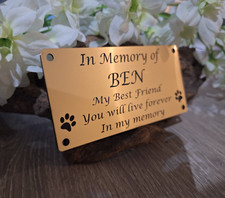 Personalised Pet memorial memorial plaque Grave marker dog cat animal