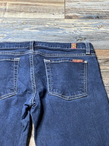 7 For All Mankind The Skinny Jeans Sz 29 Women’s dark Wash Denim Stretch - Picture 11 of 15