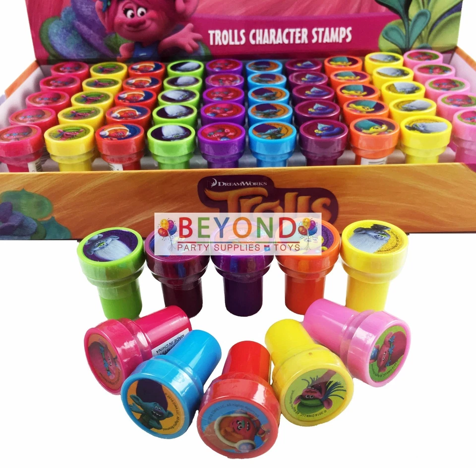 Trolls Princess Poppy Ink Stamps Birthday Party Favors Gift Bag Filler Stampers - Image 3 of 4