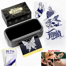 TP31 Bluetooth Tattoo Template Printer, Thermal Machine With 30pcs Tattoo Paper