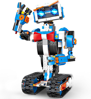 635-PC Robot Building Toy - Remote and APP Controlled DIY Building Kit Robot Toy