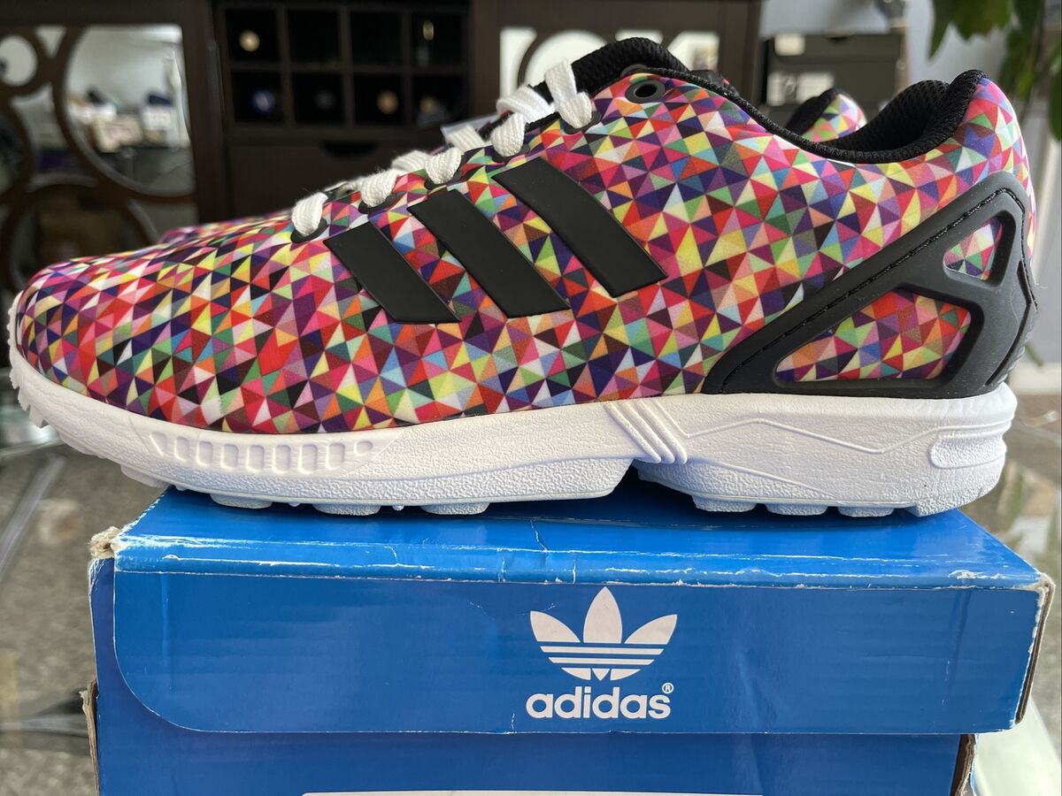 Articulación Destino reemplazar Adidas Originals ZX Flux Multi-Color Prism M19845 Men&#039;s Size 7 | eBay