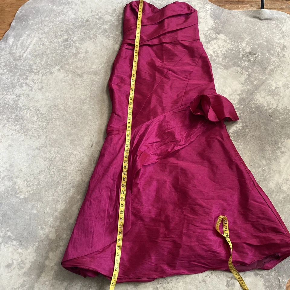 Vestido de noche Alvina Valenta Maids New York para mujer 12 vestido sin tirantes rosa largo Foto 4 de 4