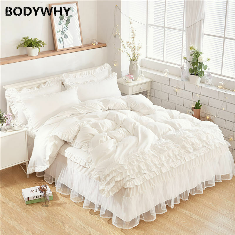 White Queen Size Bed Valance Hanaposy