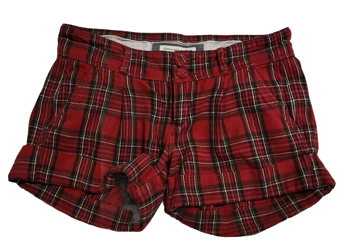 Abercrombie&amp;Fitch - 【Abercrombie&amp;fitch】赤　白　フリル　チェックシャツ　サイズS Abercrombie&Fitch - 【Abercrombie&fitch】赤 白 フリル
